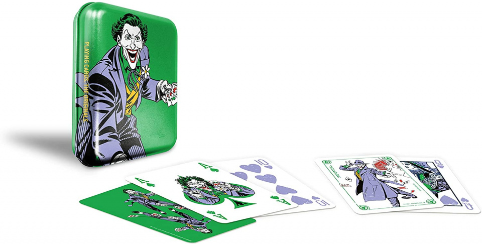 Cartamundi speelkaarten in blik dc comics the joker 56 delig