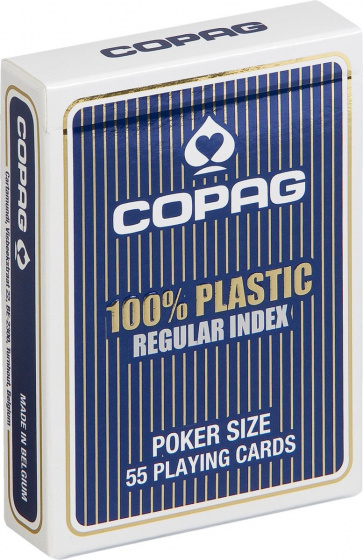 Cartamundi copag regular speelkaarten blauw 55 stuks
