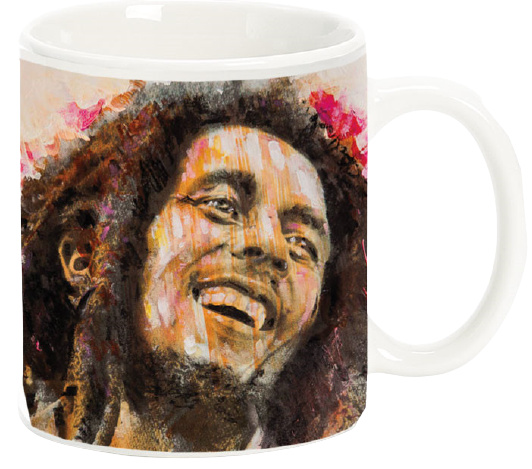 Celebrity Icons hrnček Bob Marley 470 ml keramický biely