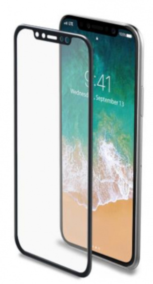 Celly ochranné sklo na Apple iPhone X/XS čierne/priehľadné