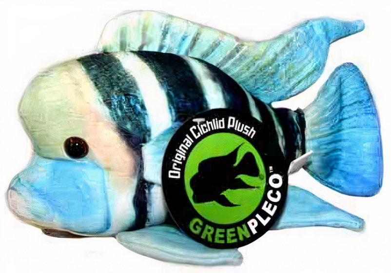 CeramicNature knuffel frontosa cichlid 29 cm pluche groen