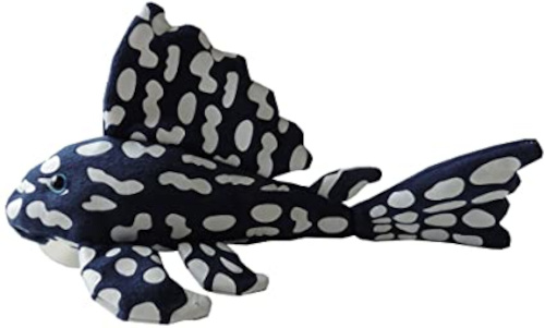 CeramicNature knuffelvis sapphire junior 30 x 18 cm pluche blauw