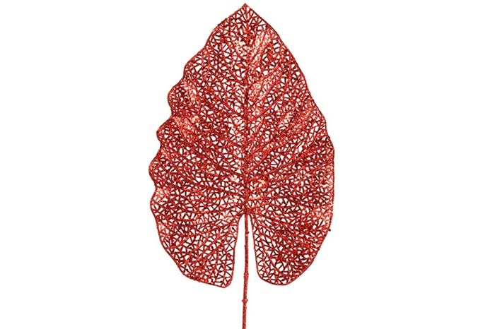 CF label vianočné dekorácie list 22 x 79 cm červená