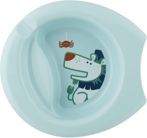 deep dinner plate Lion boys 22 cm blue