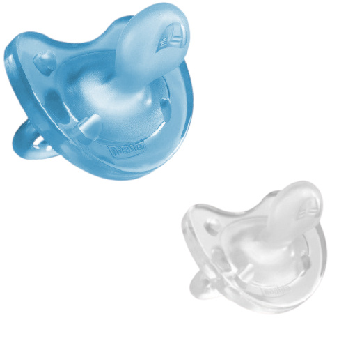 Chicco fopspeen Physio Soft 0m+ siliconen blauw/transparant Chicco fopspeen Physio Soft 0m+ siliconen blauw/transparant