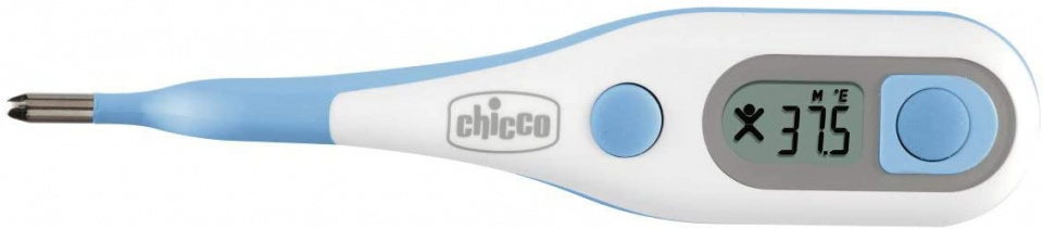 thermometer junior 12 cm light blue/white