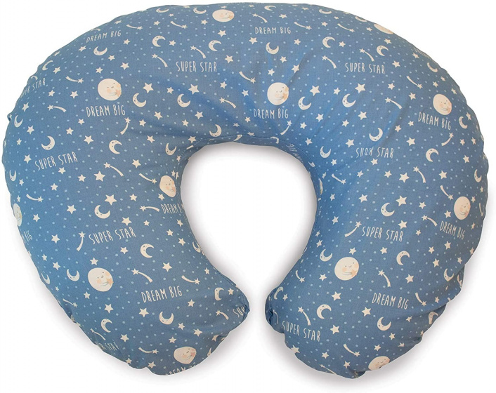 food cushion BoppyMoon & Stars 52 cm foam blue