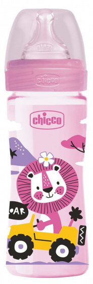 Chicco zuigfles meisjes 250 ml siliconen roze Chicco zuigfles meisjes 250 ml siliconen roze