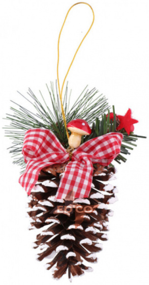 Christmas Gifts šiška 10 x 5 cm polyresin hnedá