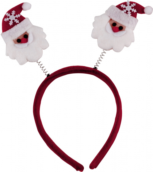 Christmas Gifts diadém Santa Claus polyester červený/biely jednoveľ
