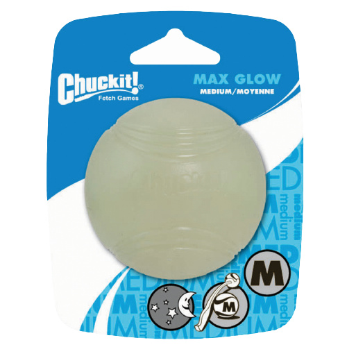 dog toy Max Glow guľa 6 cm latex transparent