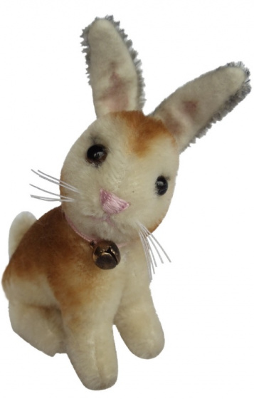 Clemens knuffelkonijn miniatuur nox 9 cm pluche bruin/wit