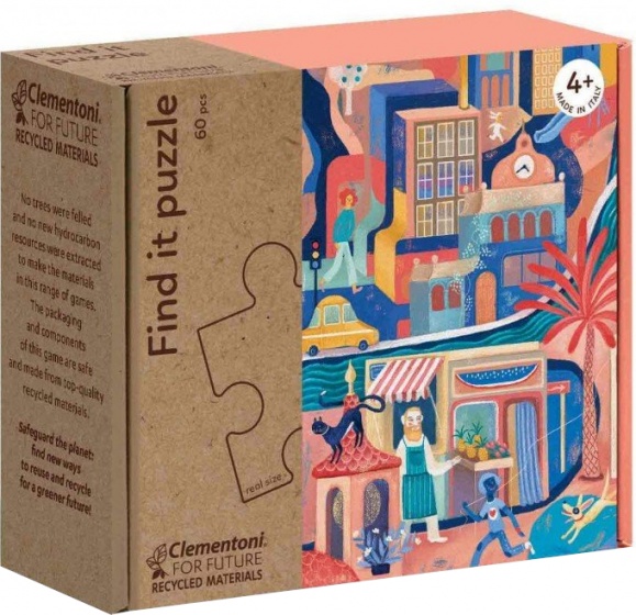 Clementoni legpuzzel find it sweetest city 60 stukjes