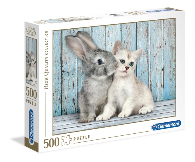 Clementoni skladačka High QualityCat&Bunny 500 dielikov