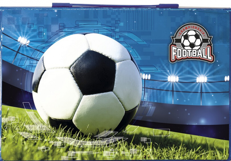 Derform kleurset football jongens 31 x 21,5 cm blauw 68 delig