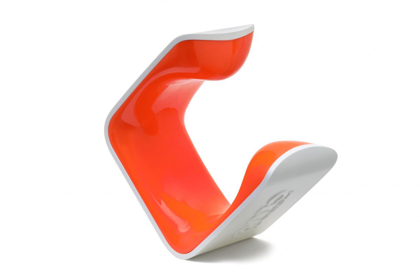 Clug fietsenrek 9,9 x 5,5 cm oranje/wit