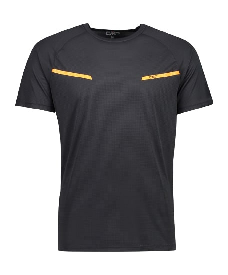 T-shirt men polyester anthracite size S