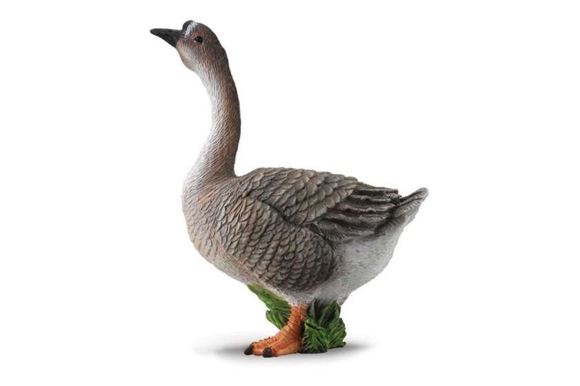 farm animals: goose 6 cm brown