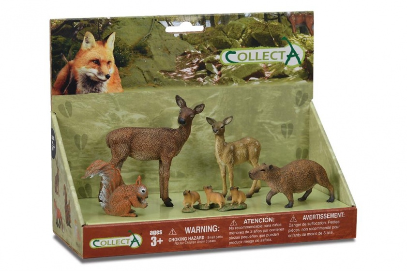 Collecta bosdieren speelset in giftverpakking 5 delig