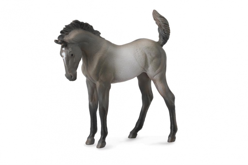 Collecta paarden mustang veulen 9 cm grijs