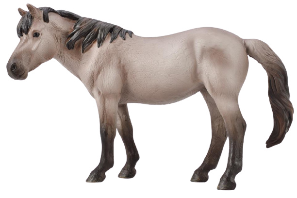 toy horse Konik 14,5 cm ABS grey