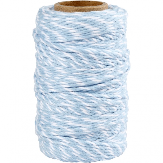 Colortime gestreept koord blauw 50 meter