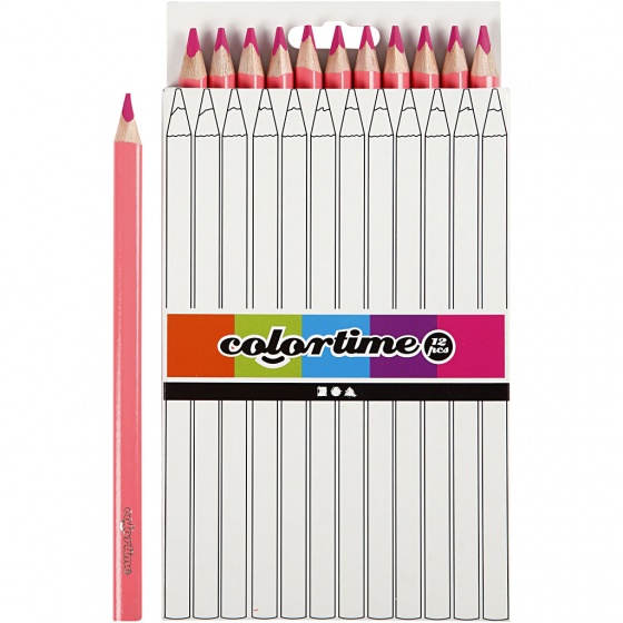 Colortime pastelky Jumbo5 mm náplň ružová 12 kusov