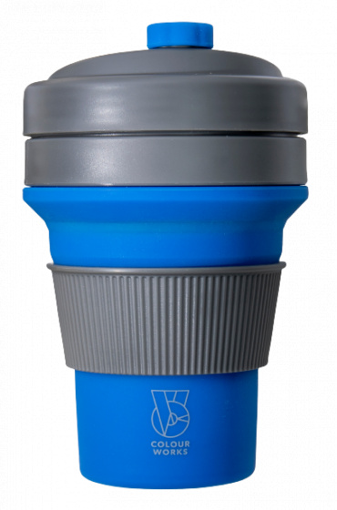 thermos cup Brights 350 ml silicone blue