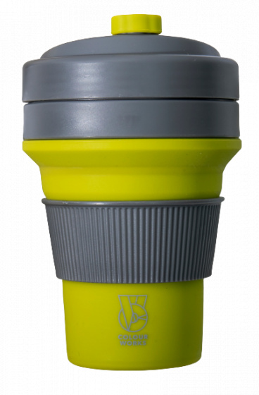thermos cup Brights 350 ml silicone green