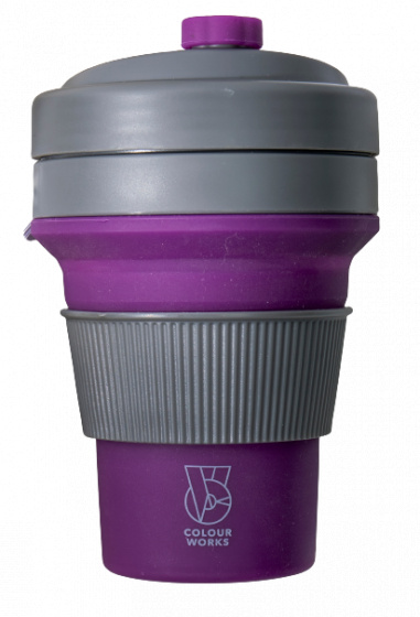 thermos cup Brights 350 ml silicone purple