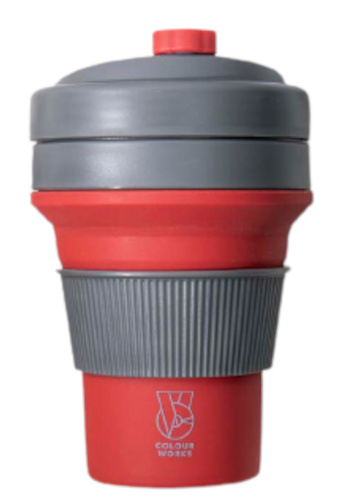 thermos cup Brights 350 ml silicone red