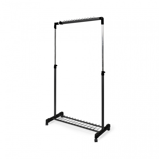 Compactor vešiak na šaty 85 x 43 x 102/170 cm oceľ čierna/strieborná