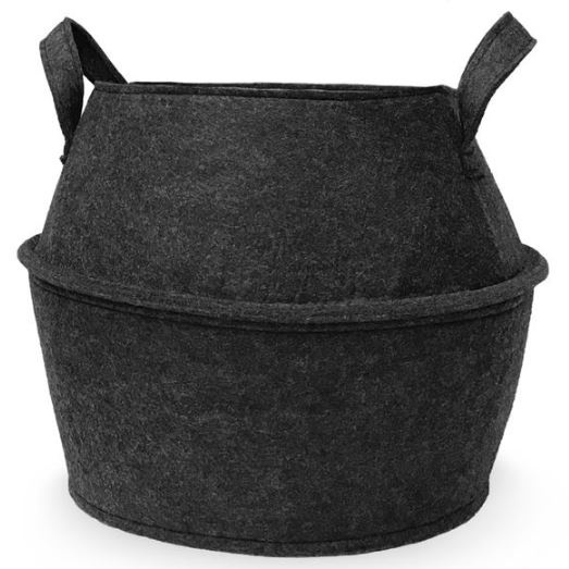 Compactor skladací košík Belly 31 x 24 cm filc tmavošedá