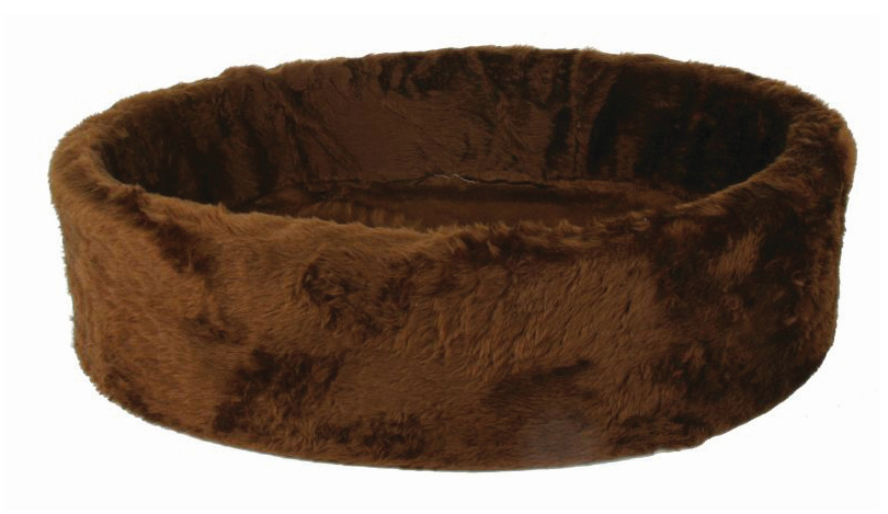 fur basket dog/cat 50 cm plush brown