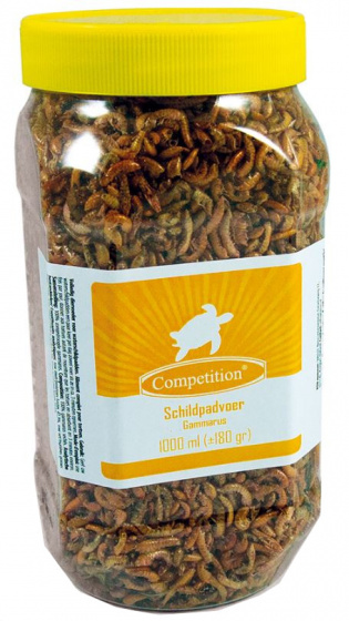 Súťažná želva krmivo Gammarus jemný 1 liter hnedý