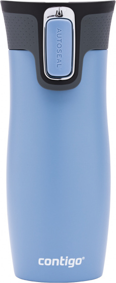 drinking bottle West Loop 470 ml RVS light blue/black