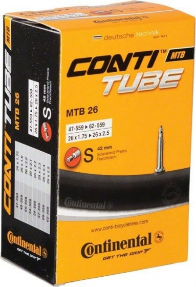 Continental binnenband mtb 26 x1.75 2.50 (47/62 559) fv 42 mm zwart
