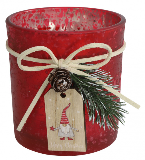 Non Branded kaarsenhouder Susy 7,5 x 7,5 x 8 cm glas rood Non Branded kaarsenhouder Susy 7,5 x 7,5 x 8 cm glas rood