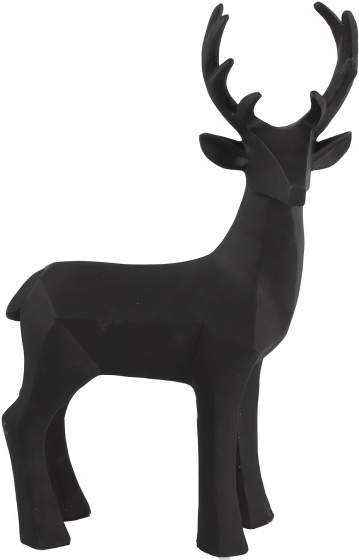 Neznačkové vianočné socha jeleň Vaso 37 x 59 cm polystone čierny