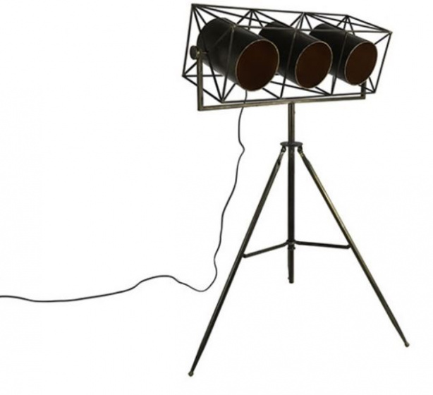Non-Branded stojanová lampa Laszlo 155 cm E27 oceľ 40W čierna