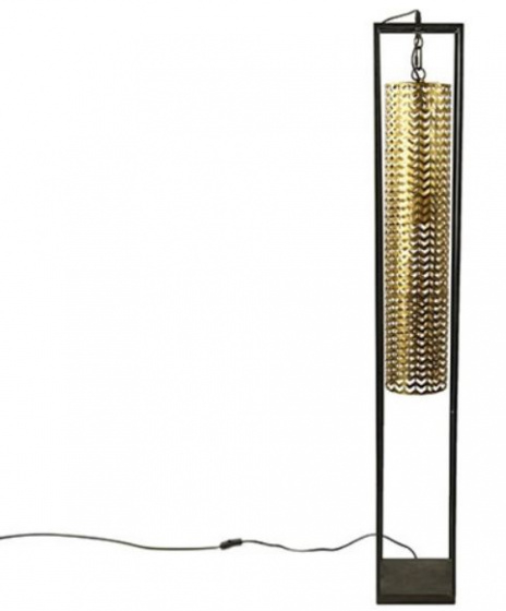 TOM stojanová lampa Phyliss 144 cm E27 oceľ 40W zlatá
