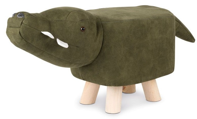 Cozy Noxxiez krukje Krokodil junior 48 cm kunstleer/hout groen Cozy Noxxiez krukje Krokodil junior 48 cm kunstleer/hout groen