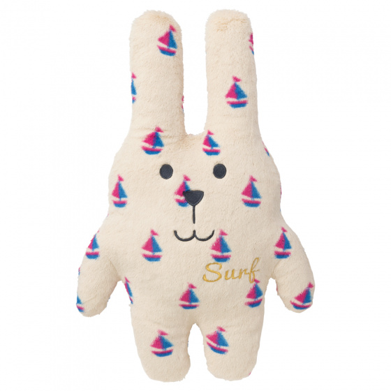 Craftholic knuffel rabit surf 46 x 32 cm polyester blauw/beige