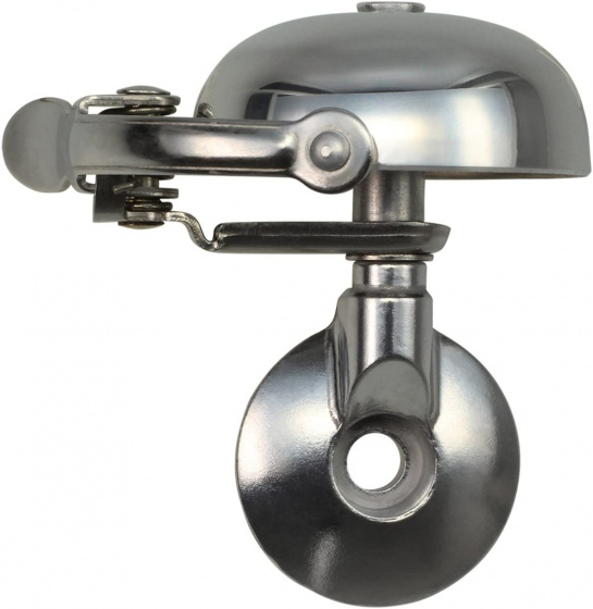 Crane fietsbel mini suzu 5 x 4,5 cm staal zilver