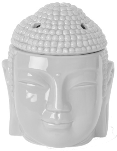 Creascents voskový horák Budha 14,5 x 12 cm kameň biely