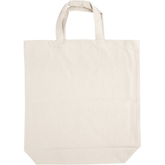 cotton bag with bottom fold 39 x 44 x 10 cm cream