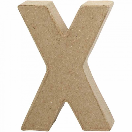 Creative letter x papier mâché 10 cm
