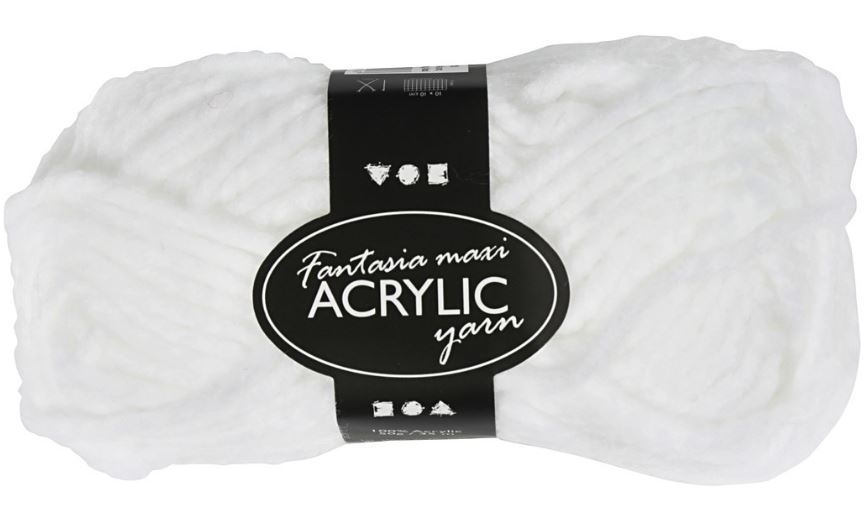 Creotime acrylgaren wit 35 m. 50 gram
