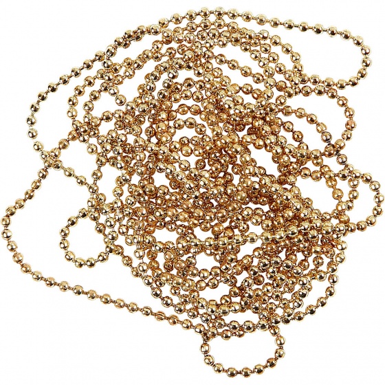 Creotime balletjesketting 1,5 m goud 1,5 mm