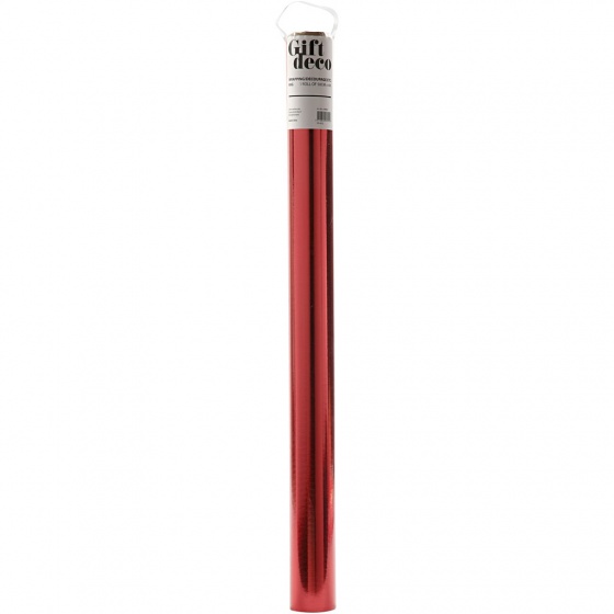 Creotime darčekové balenie 50 cm 4 m 65 g metalická červená